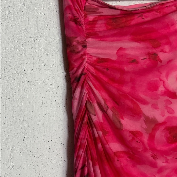 Elegant Pink Tie-Dye Dress, XL - Picture 12 of 15
